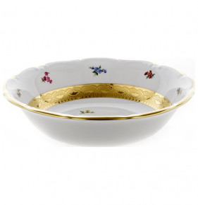 Салатник 24 см  Bavarian Porcelain "Мария-Тереза /Мелкие цветы /Золотая лента" / 133235