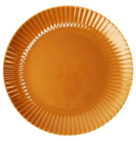 Тарелка 24 см 1 шт  Porcelaine Czech Gold Hands &quot;Натура /Браун&quot; / 167382