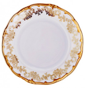 Набор тарелок 19 см 6 шт  Weimar Porzellan "Кастэл /Золотой цветочный узор" / 013066