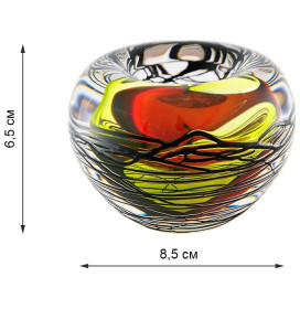 Подсвечник 6,5 х 8,5 см  Remisglass &quot;Красно-жёлтый&quot; / 068593