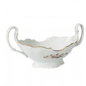 Фруктовница 36 см с ручками  Thun &quot;Бернадотт /Серая роза /платина&quot; / 165977