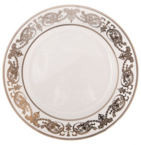 Блюдо 32 см круглое  Bavarian Porcelain "Александрия /Платиновый узор на белом" / 070313