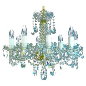 Люстра 8 рожковая хрусталь Royal "Роял" h-55 см, диаметр-52 см, вес 8 кг / 034416