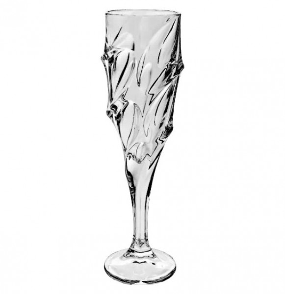 Бокалы для шампанского 180 мл 6 шт  Bohemia Jihlava &quot;Calypso /Без декора&quot; хрусталь Йиглава / 120189