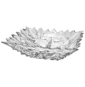 Ваза для фруктов 28 см квадратная  Bohemia Jihlava &quot;Glacier /Без декора&quot; хрусталь Йиглава / 043712