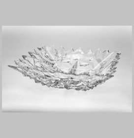 Ваза для фруктов 28 см квадратная  Bohemia Jihlava &quot;Glacier /Без декора&quot; хрусталь Йиглава / 043712