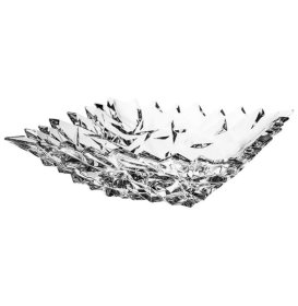 Ваза для фруктов 28 см квадратная  Bohemia Jihlava &quot;Glacier /Без декора&quot; хрусталь Йиглава / 043712