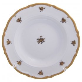 Набор тарелок 23 см 6 шт глубокие  Chodov &quot;Корона /Золотая роза&quot; / 201747