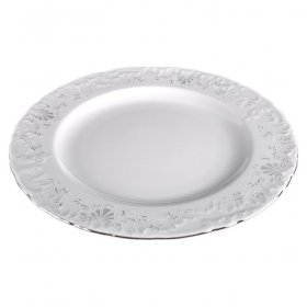 Блюдо 32 см круглое  Cmielow "Рококо /Платиновый узор" / 112039