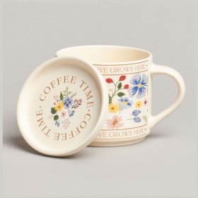 Кружка 390 мл с крышкой  LEFARD &quot;Love grows here&quot; / 370619