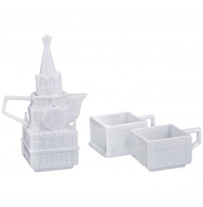 Чайный набор на 2 персоны 3 предмета (чайник 400 мл + 2 чашки по 150 мл)  LEFARD "Кремль /Без декора" / 194467