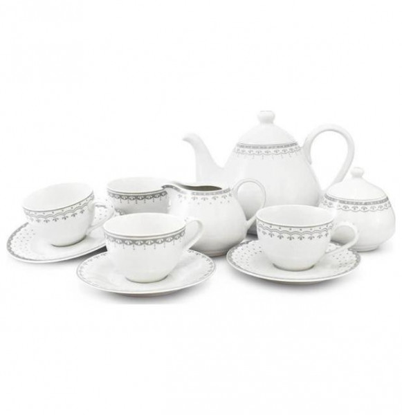 Чайный сервиз на 4 персоны 11 предметов  Leander &quot;Hyggelyne /Серый узор&quot; / 158499