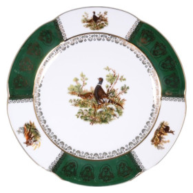 Набор тарелок 25 см 6 шт  Royal Czech Porcelain &quot;Болеро /Охота зелёная&quot; / 091270