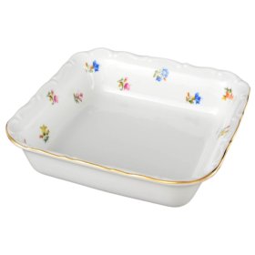 Салатник 16 см квадратный  Bohemia Porcelan Moritz Zdekauer 1810 s.r.o. &quot;Офелия /Мелкие цветы&quot; / 027395