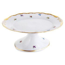 Блюдо 32 см н/н овальное  Bohemia Porcelan Moritz Zdekauer 1810 s.r.o. &quot;Анжелика 845 /Мелкие цветы&quot; / 122555