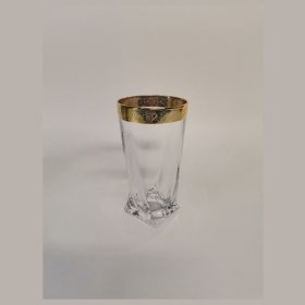 Стаканы для воды 350 мл 6 шт  Crystalex CZ s.r.o. &quot;Квадро /Золотой цветочный кант&quot; V-D / 271137
