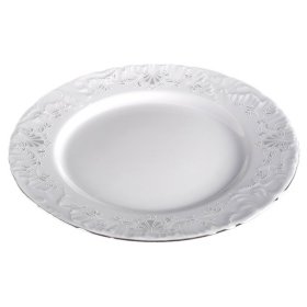 Тарелка 25 см 1 шт  Cmielow "Рококо /Платиновый узор" / 112055