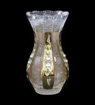 Ваза для цветов 20,5 см  Aurum Crystal &quot;Хрусталь с золотом&quot; / 033530