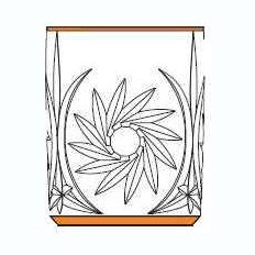 Стаканы для виски 360 мл 6 шт  Bohemia Jihlava &quot;Pinwhell /Отводка золото&quot; хрусталь Йиглава / 314236