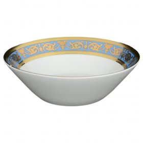 Набор салатников 19 см 6 шт  Falkenporzellan &quot;Констанц /Императорское золото /на голубом&quot; / 056171