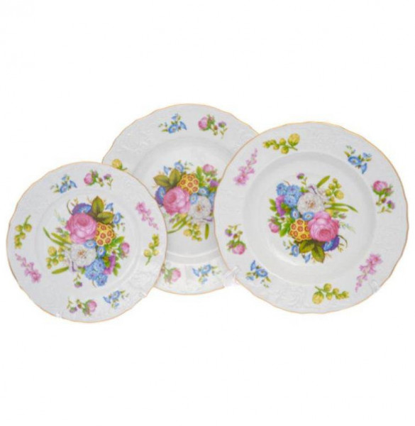 Набор тарелок 18 предметов  Thun &quot;Бернадотт /Весенние цветы&quot; / 236368