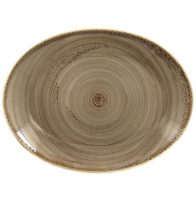 Тарелка 36 х 27 см овальная  RAK Porcelain "Twirl Alga"  / 314864