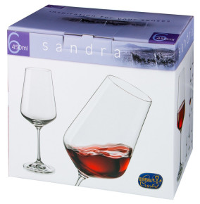 Бокалы для красного вина 450 мл 6 шт  Crystalex CZ s.r.o. "Сандра /Белые" / 202990