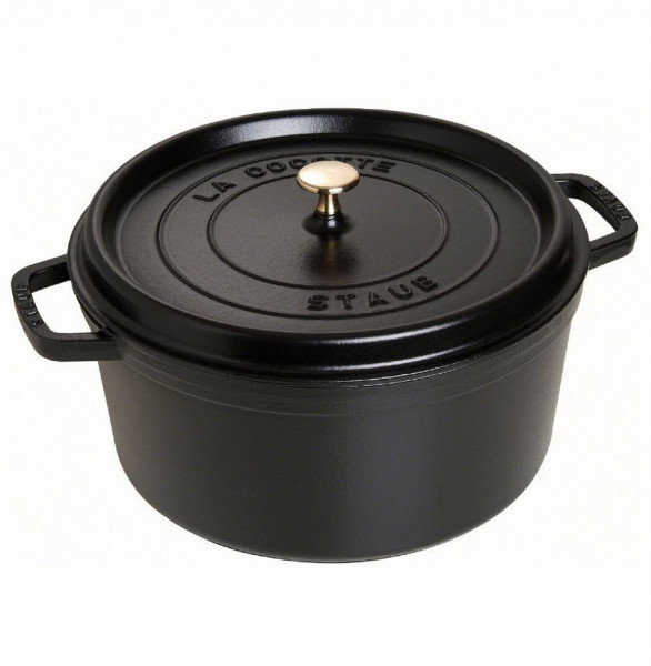 Кокот 28 см с крышкой 6,7 л чёрный  Staub &quot;STAUB&quot;  / 289648