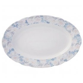 Блюдо 32 см овальное  Thun "Роза /Голубая роза" / 150907