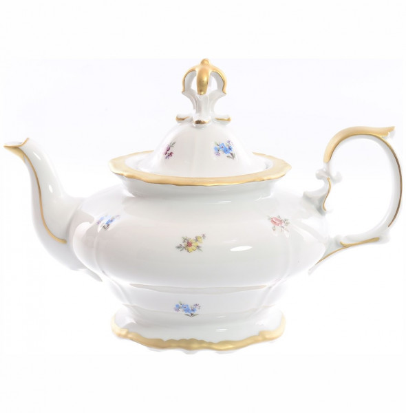 Заварочный чайник 1,35 л  Chodov &quot;Корона /Мелкие цветы /Матовое золото&quot; / 148379