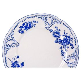 Набор тарелок 25 см 6 шт  Thun &quot;Бернадотт /Синие розы&quot; / 030441