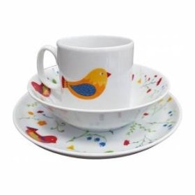 Детский набор 3 предмета  Cmielow &quot;Ательер /Счастливые птички&quot; / 300040