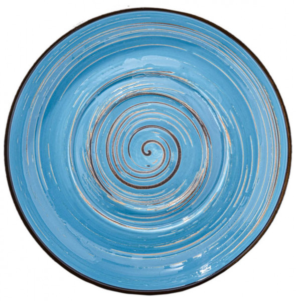 Блюдце 16 см универсальное голубое  Wilmax &quot;Spiral&quot; / 261676