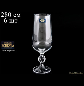 Бокалы для пива 280 мл 6 шт  Crystalite Bohemia "Клаудия /Без декора" / 123791