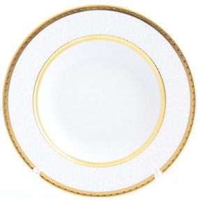 Набор тарелок 23 см 6 шт глубокие  Falkenporzellan "Констанц /Белое кружево /золото" / 128605