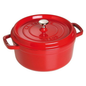 Кокот 22 см с крышкой вишневый 2,6 л  Staub &quot;STAUB&quot; / 258008