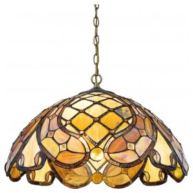 Светильник потолочный 3 рожковый  Velante &quot;Tiffany&quot; Янтарная сеточка / 304820