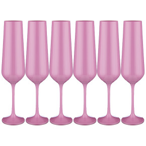 Бокалы для шампанского 200 мл 6 шт  Crystalex CZ s.r.o. "Сандра /Розовые"  / 170281