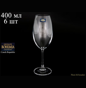Бокалы для белого вина 400 мл 6 шт  Crystalite Bohemia "Барбара /Без декора" / 040138