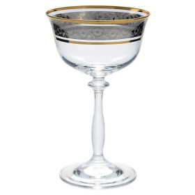 Креманка/мартинка 280 мл 1 шт  Crystalex CZ s.r.o. &quot;Анжела /Цветочный узор на платине&quot; / 132344