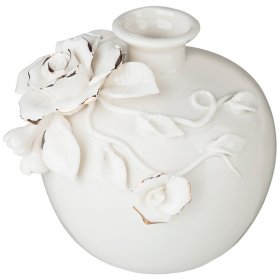 Ваза для цветов 9,7 х 9,7 х 9,3 см  LEFARD &quot;Белый цветок&quot; / 349295