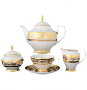 Чайный сервиз на 6 персон 15 предметов  Falkenporzellan "Констанц /Императорское золото" / 072030