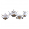 Чайный сервиз на 6 персон 15 предметов  Royal Czech Porcelain "Мария-Луиза /Кленовый лист /Золото" / 204710