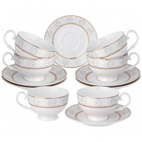 Набор чайных пар 300 мл 6 шт  LEFARD &quot;Свадебный&quot; / 354352