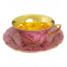 Чайная пара 100 мл  Leander "Виндзор /Золотые цветы /розовая" / 158710