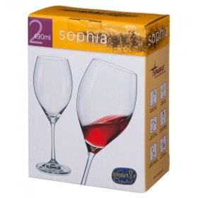 Бокалы для красного вина 490 мл 2 шт  Crystalex CZ s.r.o. &quot;София /90601 /Розовые&quot; / 257220