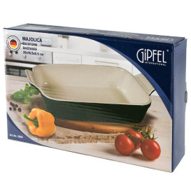 Форма для запекания 26 х 16 х 5,5 см прямоугольная с ручками  GIPFEL &quot;Majolica&quot; / 341096