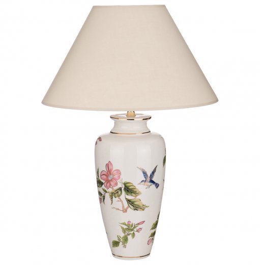Настольная лампа 60 х 40 см с абажуром  LOUCICENTRO CERAMICA "Птицы" / 268963 — 