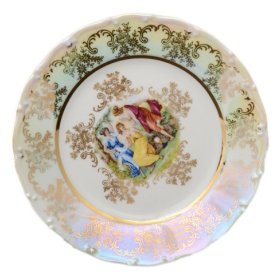 Набор тарелок 17 см 6 шт Bohemia Porcelan Moritz Zdekauer 1810 s.r.o. "Офелия /Мадонна перламутр" / 037671
