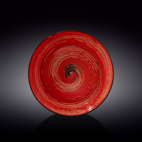 Тарелка 25,5 см глубокая красная  Wilmax "Spiral" / 261557